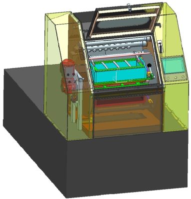 3D визуализация компоновки моечной машины